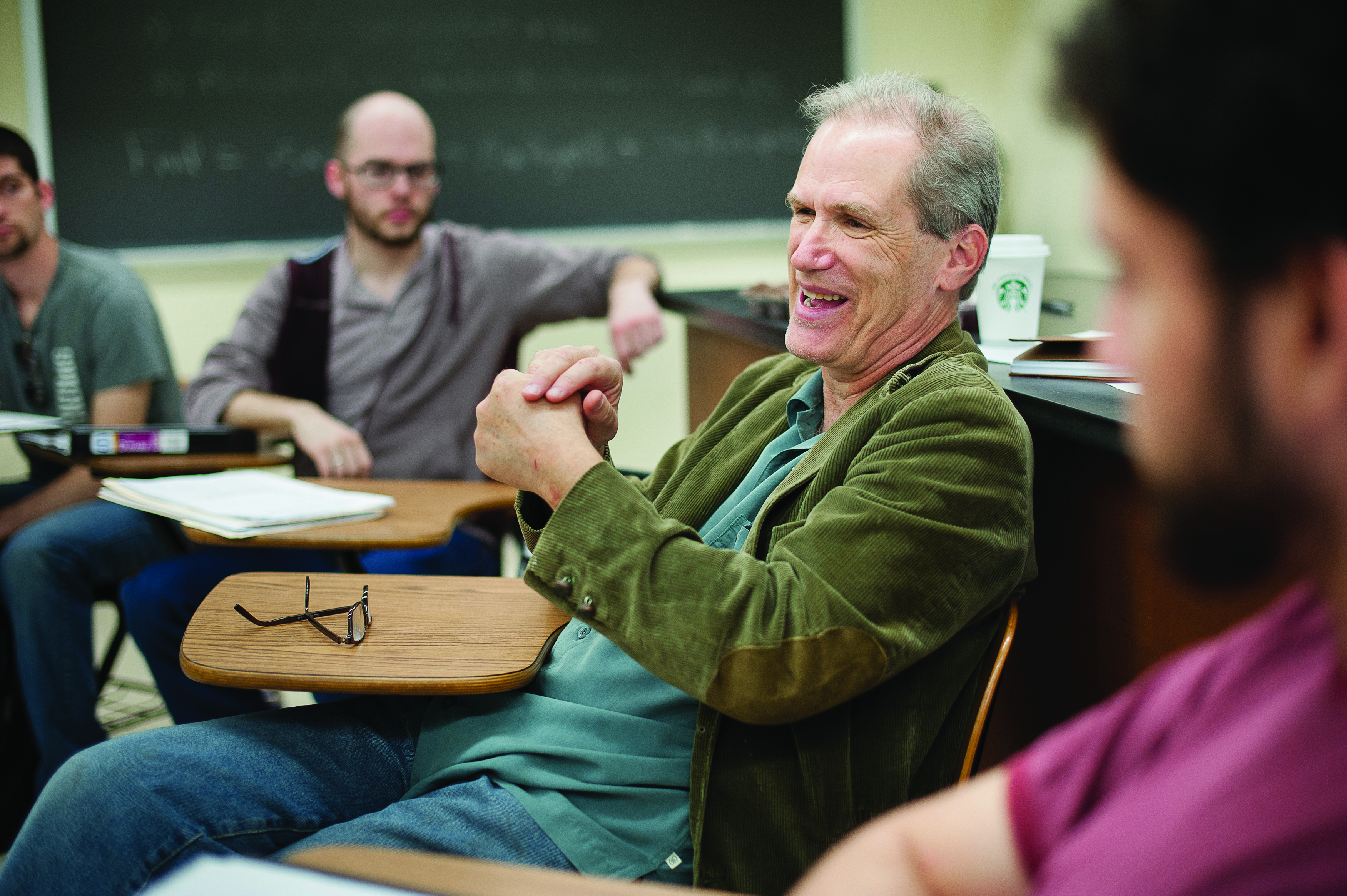 Dr. Paul Patton engages with a class