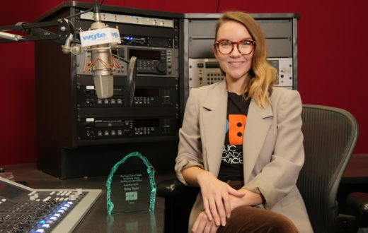 Broadcasting student with award