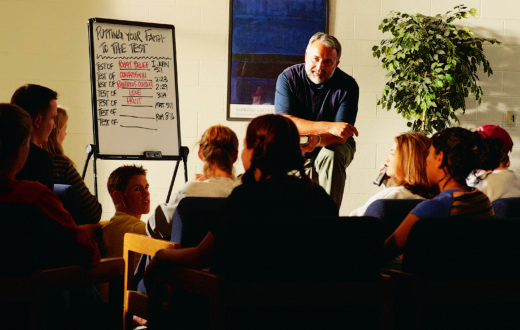 Ron Kopicko leads a Bible study
