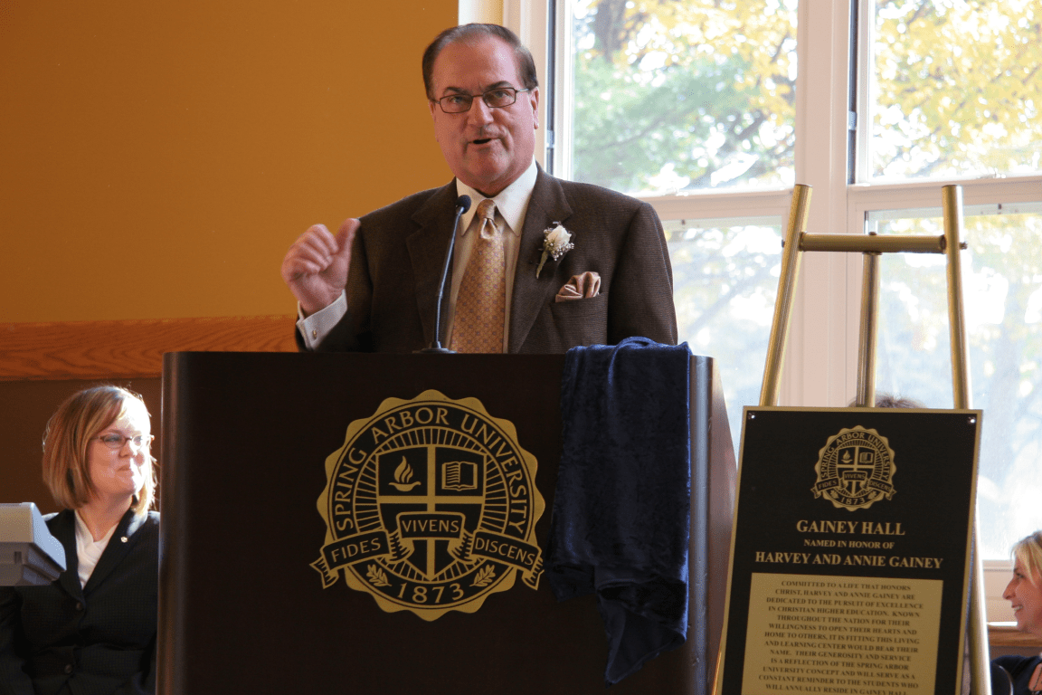 Harvey Gainey Speaks at Gainey Hall Dedication