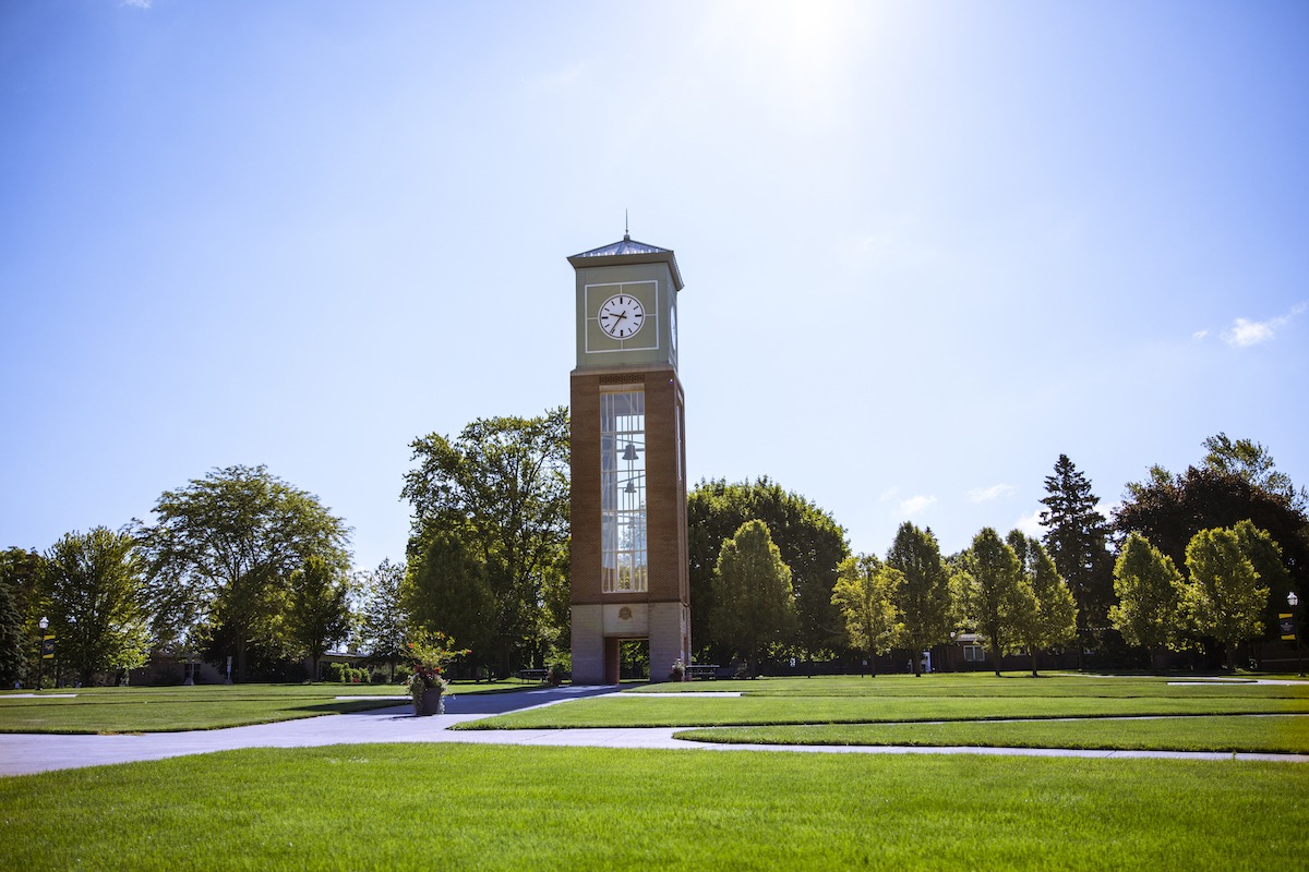 The McKenna Clocktower on campus.