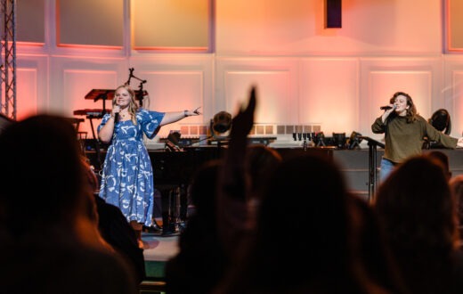 Worship leaders in chapel.