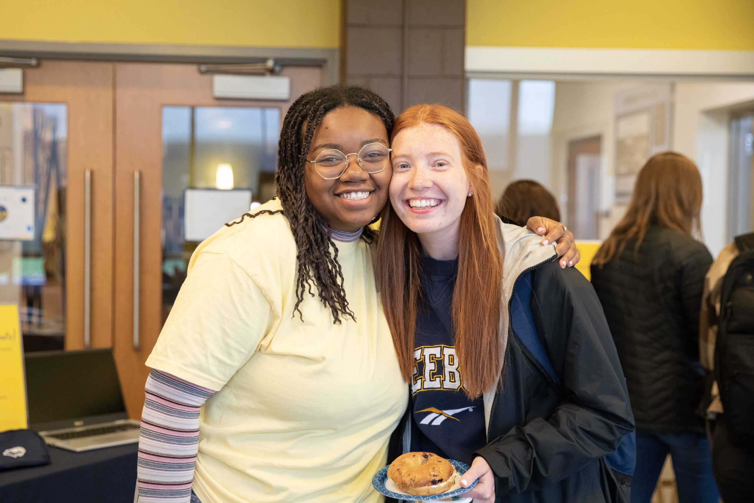 Stdents smiling at Give Day Event