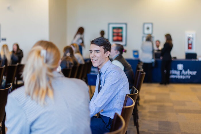 Happy student at Scholarship Day